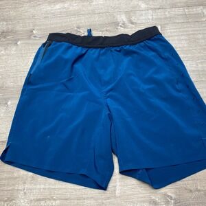 Ten Thousand The Interval Short Men Medium Blue 7" Inseam Training Gym TTSH002V3